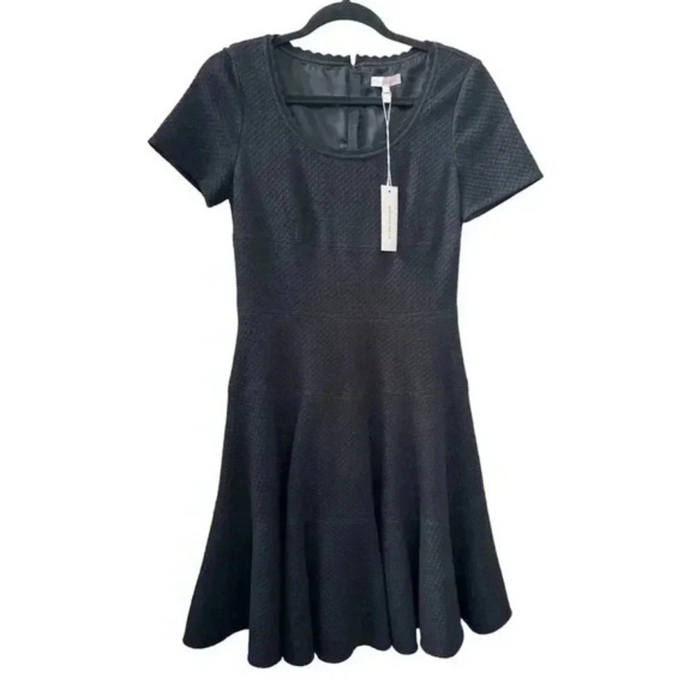 Rebecca Taylor Women's Black Fit & Flare Short Dress Size 6- Elegant and Stylish